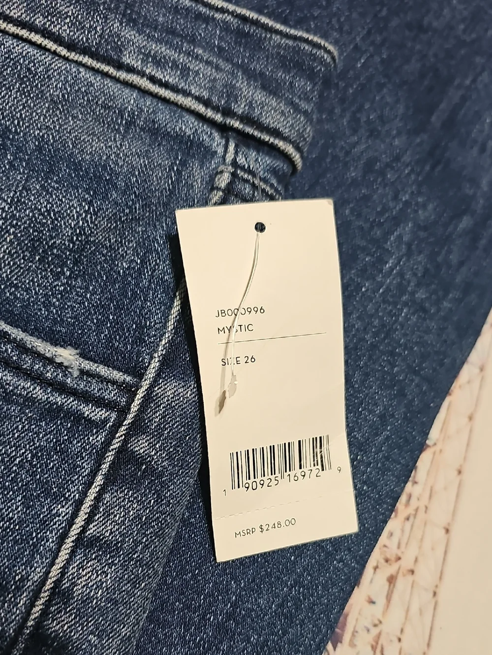 J Brand High Rise Crop Distressed High Waist Jeans Ruby Mystic Size 26 NWT - Picture 5 of 8